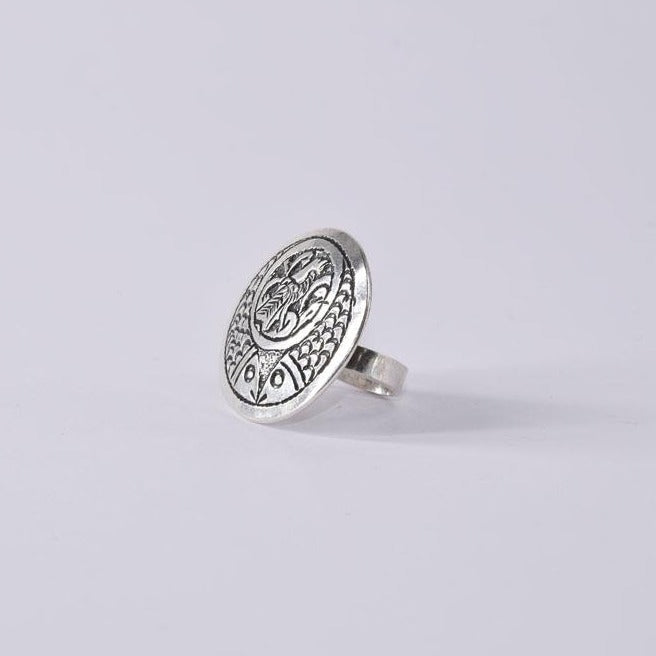 Sterling Silver Round Shape Sterling Silver Ring