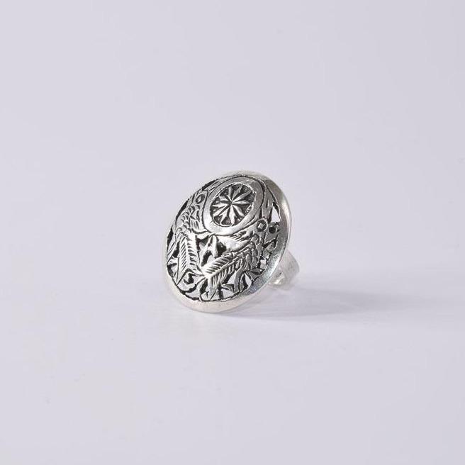 Round Sun Kissed Sterling Silver 925 Ring