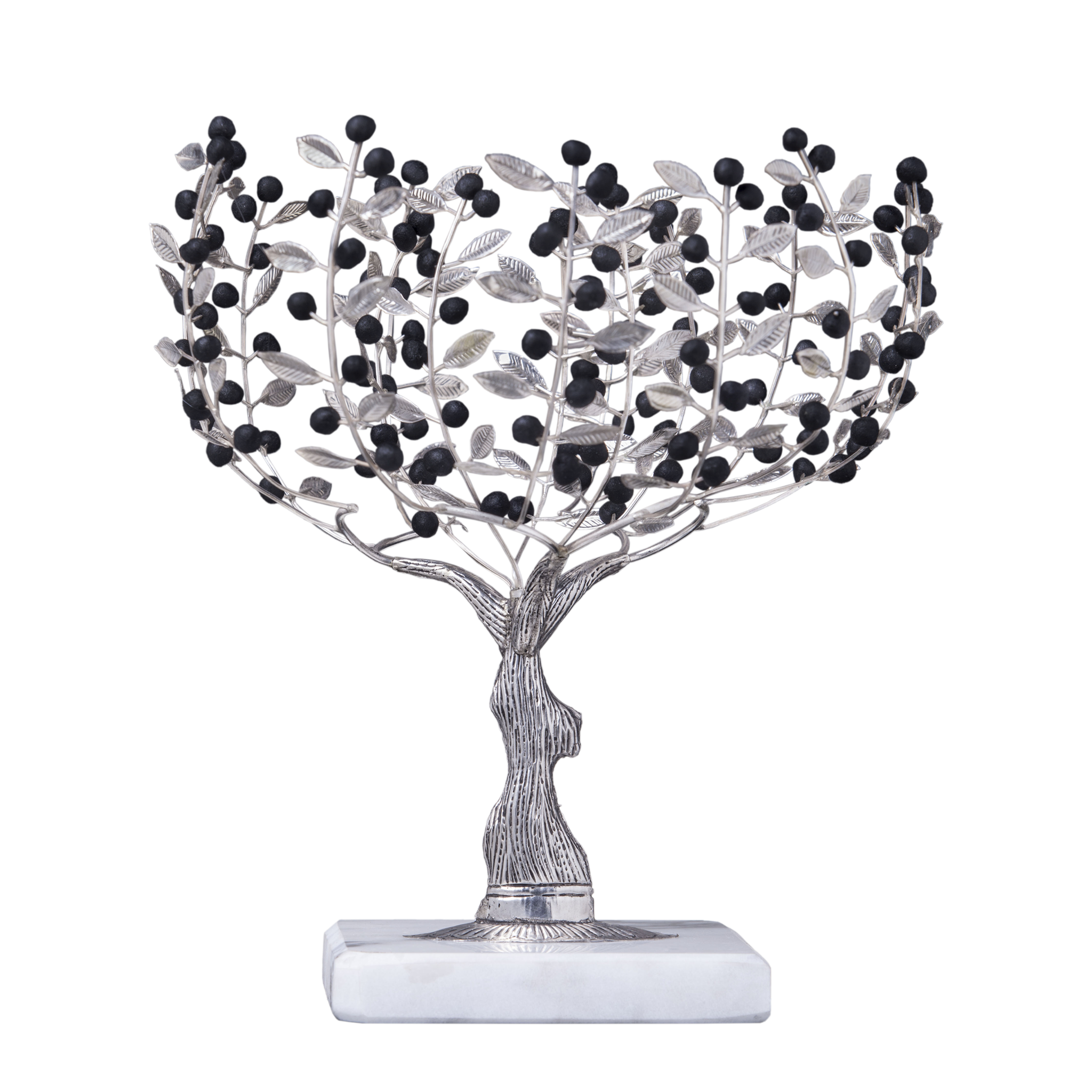 Silver Olive Tree with Ambergris T4 ~ Wire Tree Sculpture
