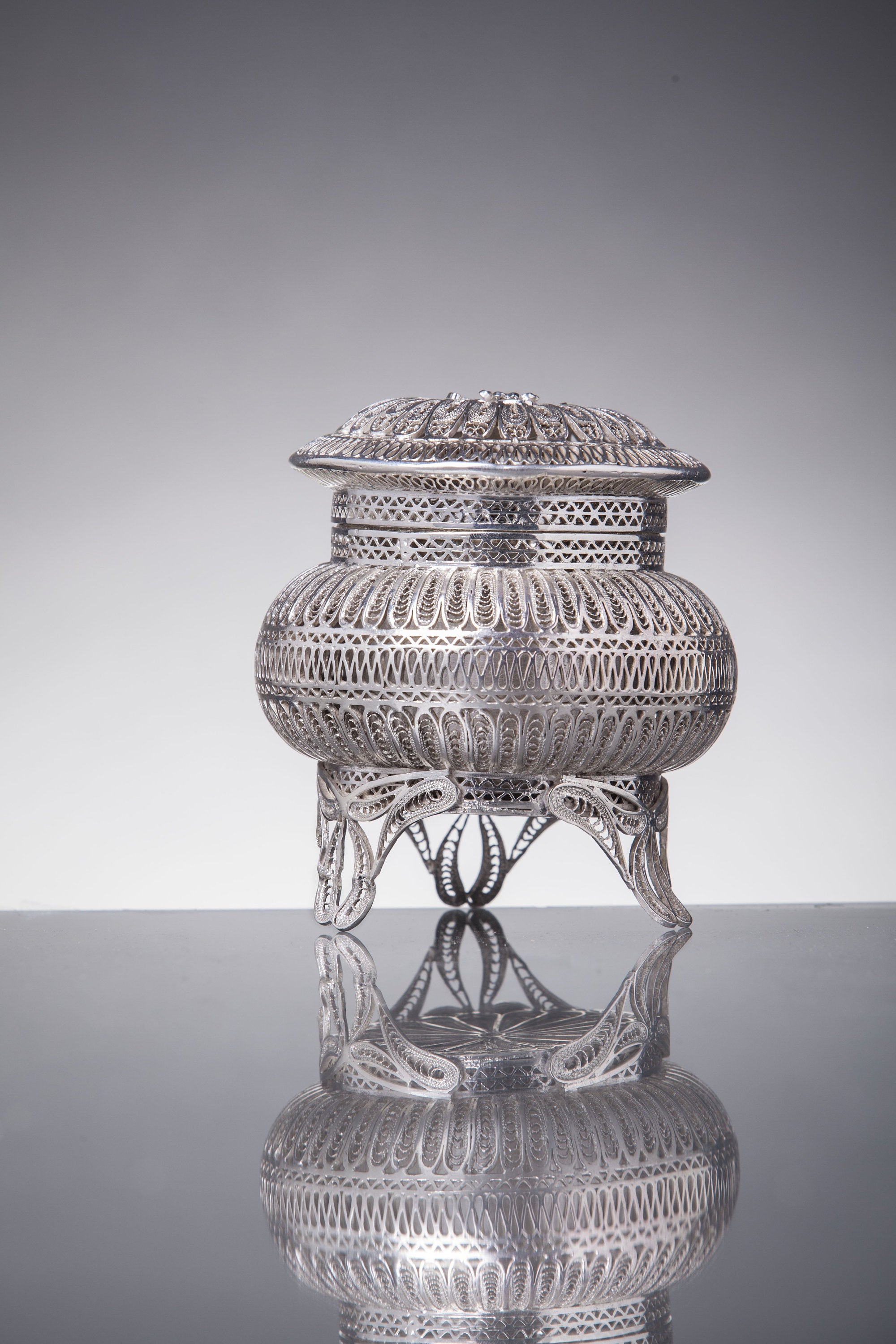 Arabic 2024 sugar bowl solid silver