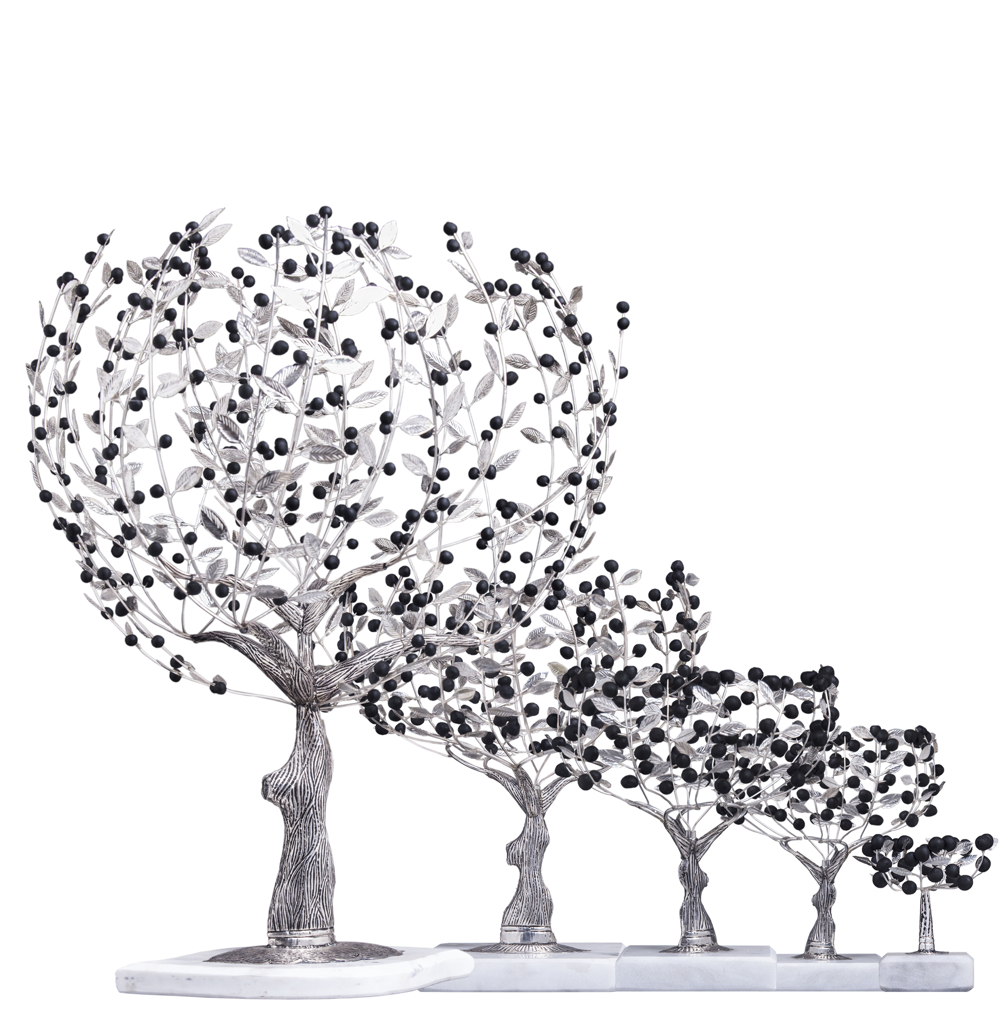 Silver Olive Tree with Ambergris T2 ~ Wire Tree Sculpture