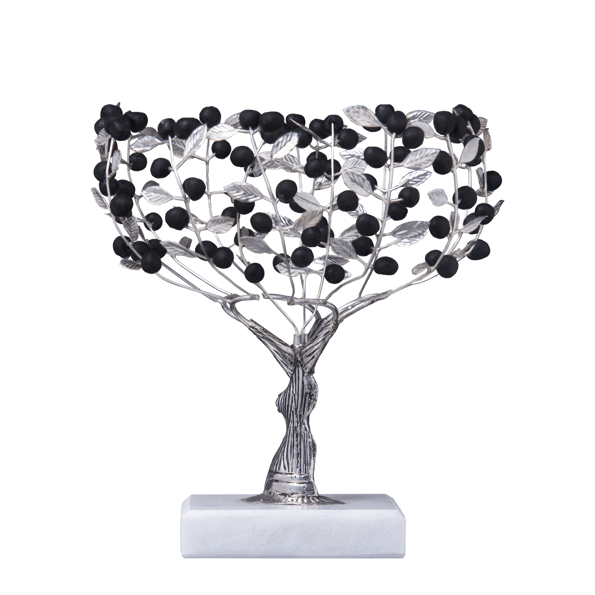 Silver Olive Tree with Ambergris T3 ~ Wire Tree Sculpture