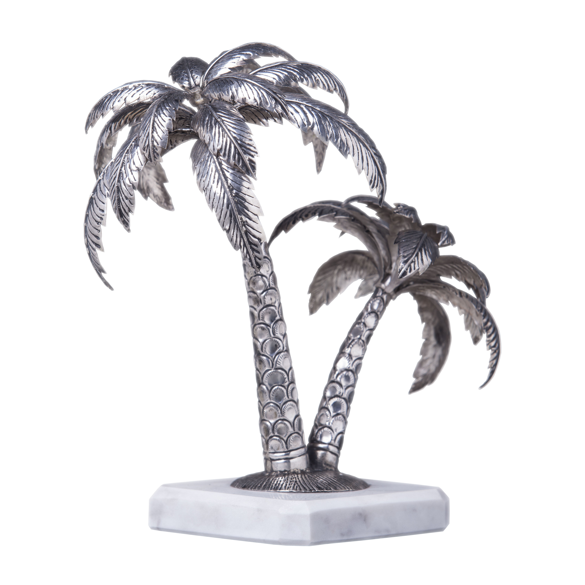 Palm Tree Sculpture ~ Sterling Silver Statue
