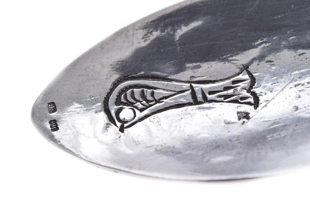 Double Sided Mandorla Shaped Silver Dove Pendant