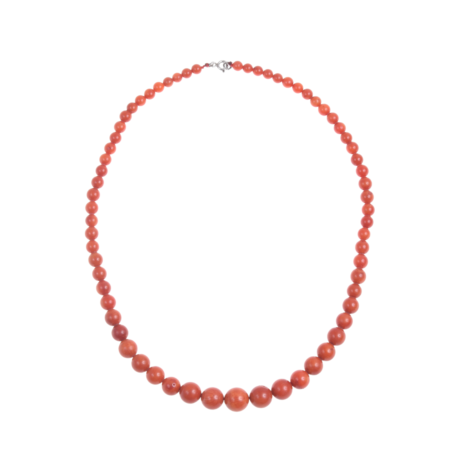 Noble Coral Necklace with round beads